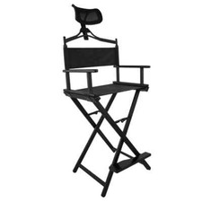 SEDIA MAKE UP CON POGGIATESTA REGISTA ALTA SGABELLO PROFESSIONALE IN ALLUMINIO N