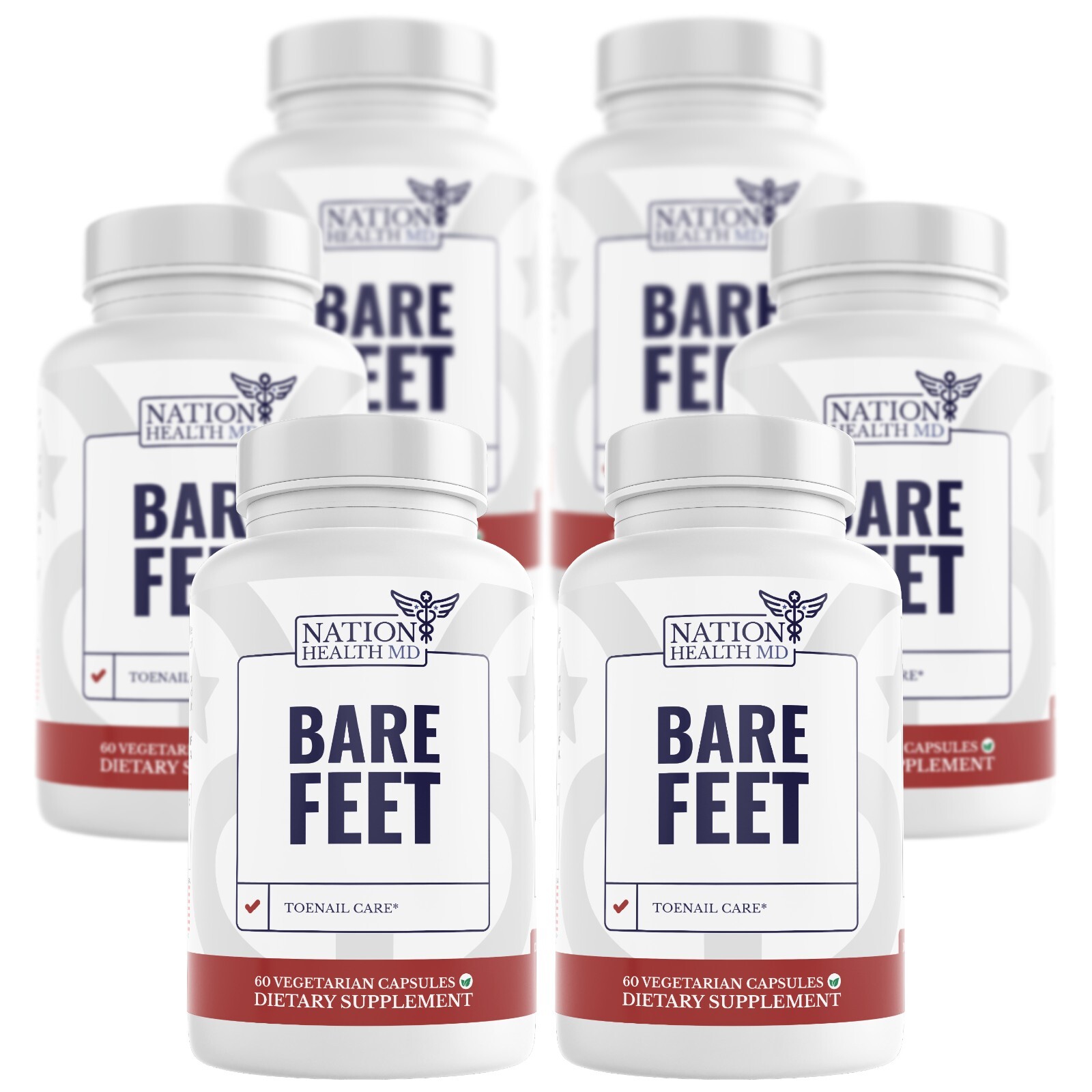 Eliminador de hongos y tratamiento de hongos en las uñas de los pies Nation Health MD x6