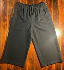 COMME DES GARCONS Black Wide Leg Pants Pull On Size Small