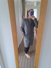 Sweaty Betty Grey Smart Trench Coat Size Xs With Removable Inner