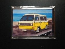 Cream / yellow VW Volkswagen Type 25 Minibus Camper Van fridge magnet