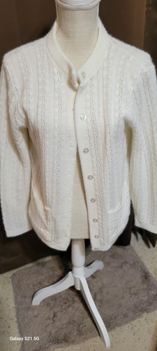 Womens White Medium Brunny Vintage Sweater