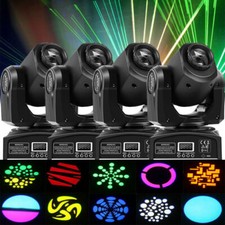 4PCS 120W RGBW Moving Head Stage Lighting LED Beam DMX Disco DJ Party GOBO Light