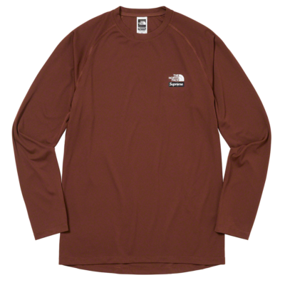 NWT Supreme The North Face Dark Oak Brown Base Layer L/S T-Shirt