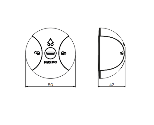 DAKEN Saturn GO doble juego con 2 antirrobos fijos, blanco - Imagen 4 de 5