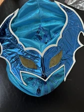 SIN CARA  Mask Semi Pro Grade Lucha Libre Mexicana WWE Rare Blue On Blue