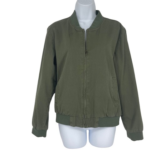 Brandy Melville Kasey Army Green Bomber Jacket Gem