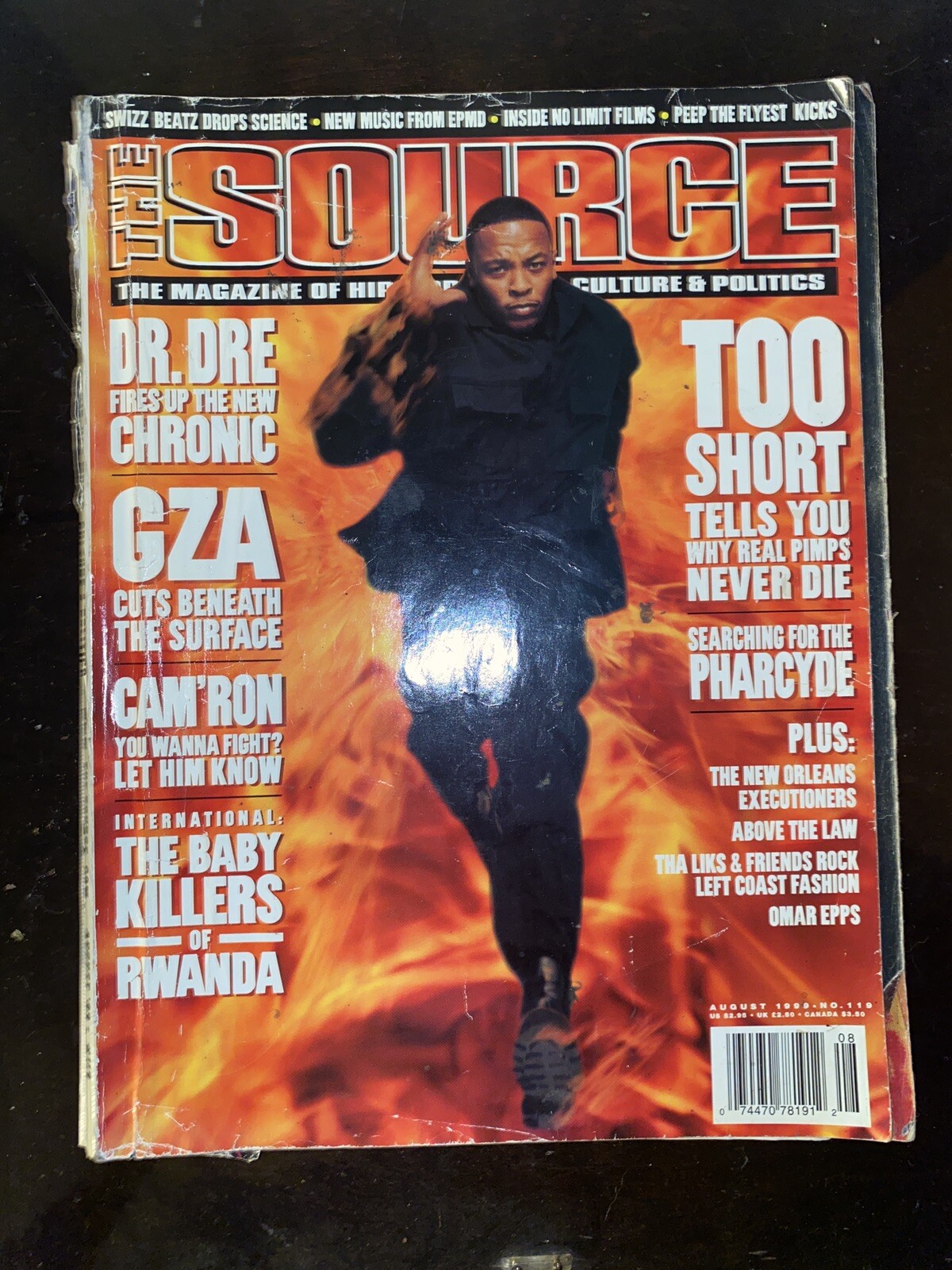 The Source Magazine #119 August 1999 Dr. Dre Chronic 2001 Too Short Cam'Ron GZA