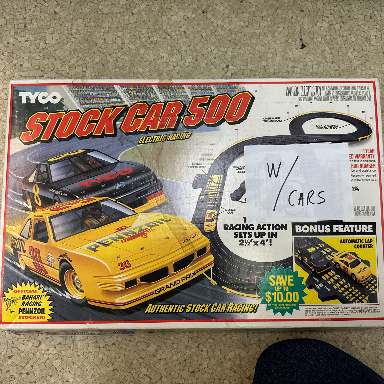 Vintage Rare Tyco Electric Slot Racing Car Stock Car 500 (NOT TESTED