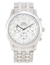 NEW AUTHENTIC GUESS Waterpro Solid Stainless Steel Chronograph Watch U13547G1