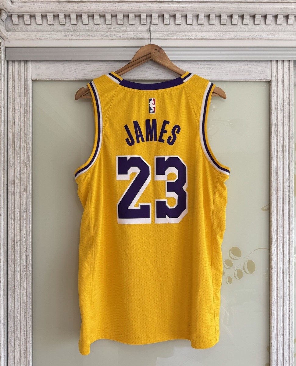 Nike Lakers Lebron James #23 NBA Icon Edition Swingman Jersey Kit
