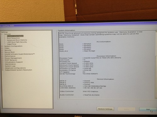 Dell OptiPlex 3050 i5 7500 3.40Ghz 7th Gen Computer w/ 8GB RAM, 512 M2 HD WORKS - Afbeelding 14 van 15