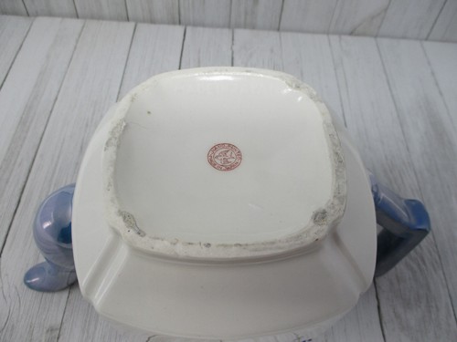 Vintage Lusterware Hand Painted 5 Cup Tea Pot Cream and Blue - Picture 14 of 14