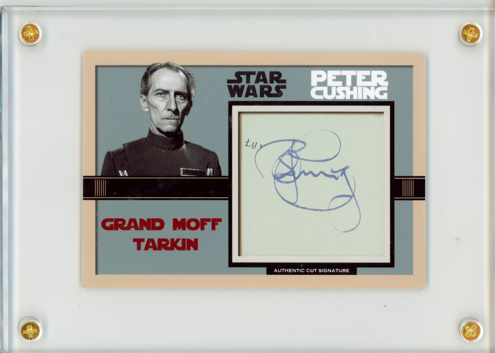 Peter Cushing ~ Signed Grand Moff Tarkin Custom Star Wars Autographed Card ~ JSA