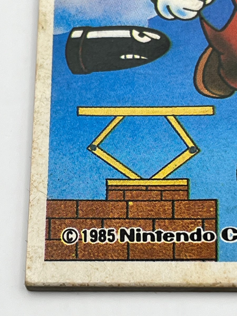 Mario Bullet Bill Super Mario Menko Card Nintendo 1985
