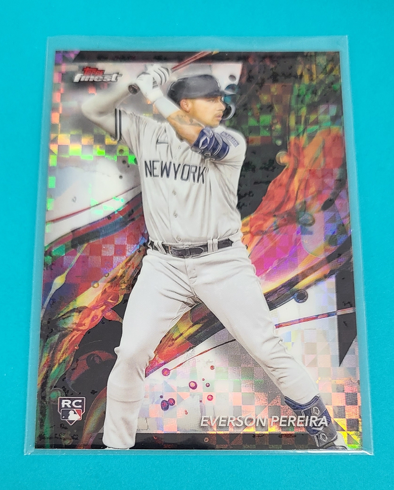 2024 Finest Checkerboard Refractor RC #17 Everson Pereira NYY BASEBALL Card 3C