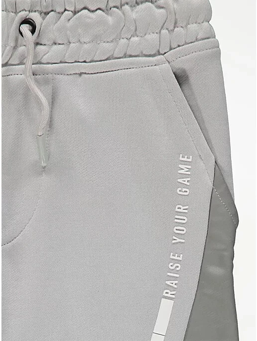 Boys Grey Cuffed Joggers Raise Your Game tracksuit Bottoms New eBay