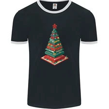 Christmas Board Games Xmas Tree Mens Ringer T-Shirt FotL
