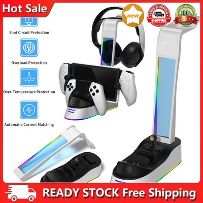 Ladestation RGB-Licht für PS5-Controller Ladestation für PS5-Portalkonsole DE