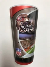 NFL Tampa Bay Buccaneers 18 oz 3D Holograph Travel Glass Mug Cup Drink Football