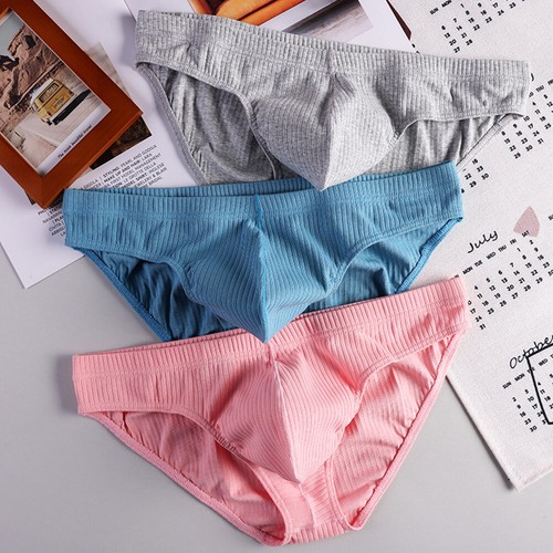Mens Cotton Briefs Sexy Low Waist Bikini Panties Pouch Breathable Underwear Soft - Picture 10 of 24