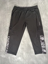 And1 Basketball Cargo Pockets Baggy Jogger Track Pants Size XL Black Camo Y2K