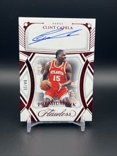 2023-24 Flawless Premium Ink CLINT CAPELA Auto /15 Ruby #PI-CCP Hawks