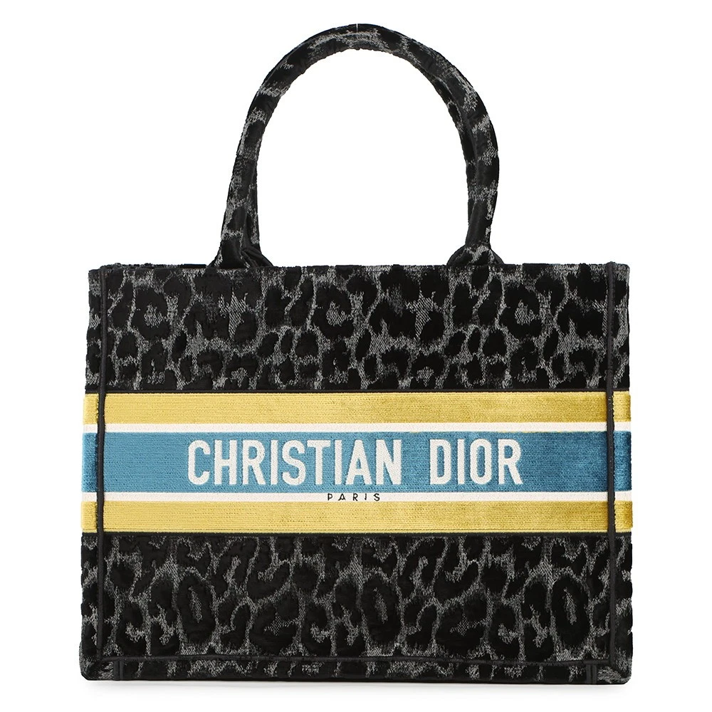 Dior — Dior Book tote Size Medium Velour Black/Gray M1296ZTGT_M932