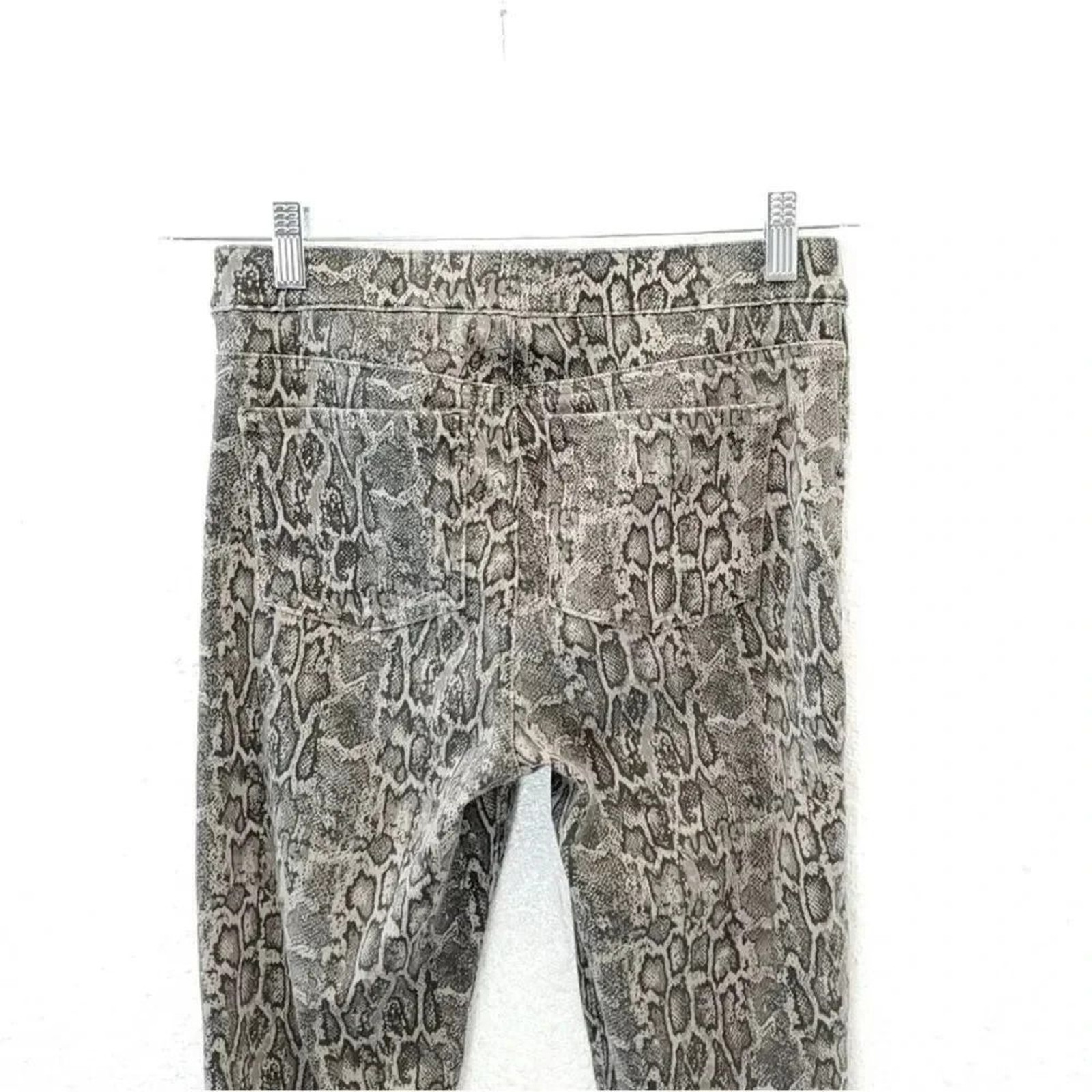 SPANX Snakeskin Python Jean Ankle Leggings S - image 8