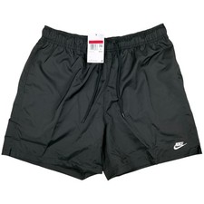 New Nike Club Woven Flow Shorts Black Lightweight Casual Mens Med Lrg FN3307-010