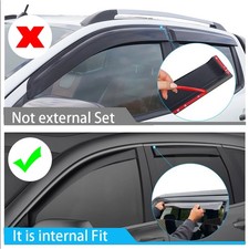 OMAC Bug Shield Hood Deflector & Window Visor Kit For Mercedes Metris 2016-2024 – 3-Piece Set, Black Smoke