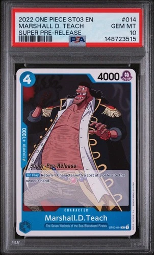 Marshall D Teach ST03-014 Super Pre-Release Blackbeard PSA 10 🏴‍☠️🏴‍☠️