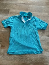 IZOD vintage Polo turquoise with white stripe M men’s shirt