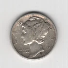 1943 S MERCURY DIME 10¢ SAN FRANCISCO 90% SILVER 10 CENTS UNITED STATES AMERICA