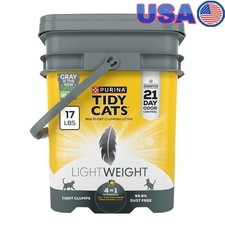 Lightweight Clumping Cat Litter 21-Day Odor Control Dust Free Multi-Cat 4-in-1