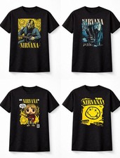 Nirvana Smells Like Teen Spirit Kurt Cobain Grunge T-Shirt Classic Rock Graphic