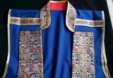 Samurai cosplay Jinbaori navy Jacket armoured wear feudal warlord kimono New