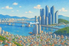 Busan Coloured Pencil Art (AI GENERATED IMAGE)