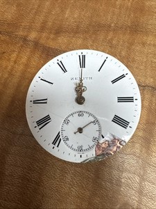 Antique 39mm Zenith Mechanical Hunter Pocket Watch Movement Swiss Made Runs