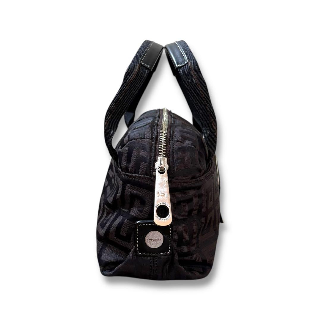 Givenchy Mini Boston Bag Leather Canvas Brown Authentic Vintage Women's thumbnail 5