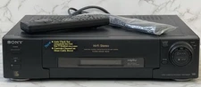 Sony SLV-920HF VCR Plus Hi-Fi w/ Remote Cable Mouse Original Box READ PARTS ONLY