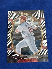 2025 Panini Select Baseball Rafael Palmeiro Zebra Prizm SSP 49