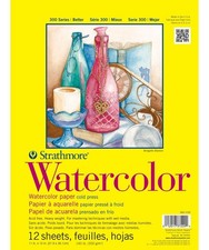 Strathmore 300 Series Tape Bound Watercolor Pad, 140 lb. Cold Press, 11 X 15 ...