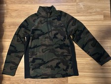 M Starter Camo Fleece Jacket Quarter Front Zip free ship