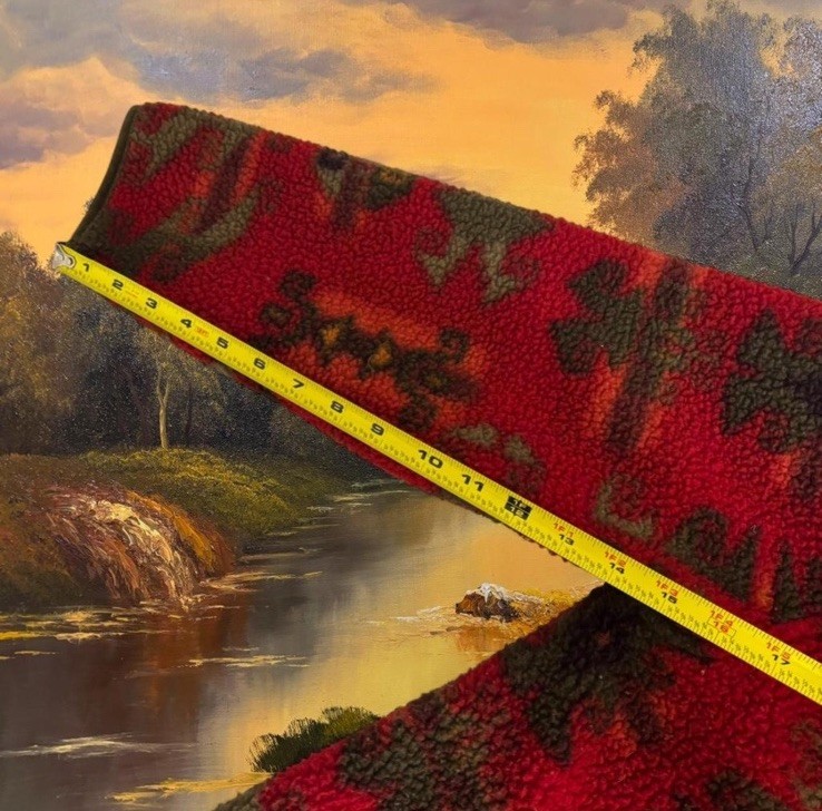 Talbots Vintage Red Aztec Button Collared Lined J… - image 6