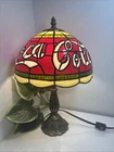 Vintage Coca-Cola Tiffany Style Stained Glass Style Shade Lamp Plastic