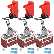 Safety Cover Marine Toggle Switch 12VDC 20A Toggle Switch 250V AC 15A Heavy Duty