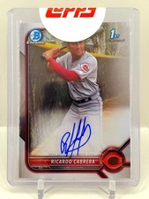 2022 Bowman Chrome 1st Ricardo Cabrera Base Auto Reds HOT ROOKIE RC Autograph C6
