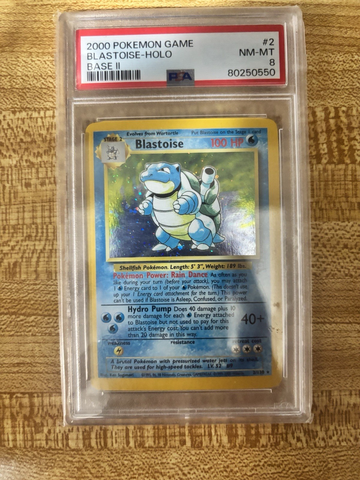 Pokémon TCG Blastoise Base Set 2 Holo PSA 9