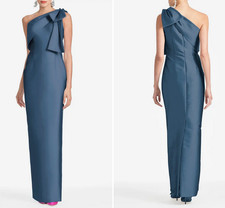 Sachin And Babi Bonnie Bow One-shoulder Gown Dress  Sz 0  $895  *1859